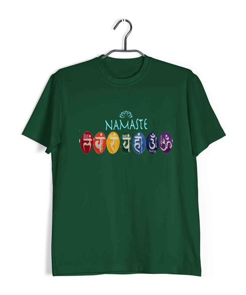 Yoga 7 Chakras Sports Fitness Casual Graphic Printed T-Shirt for Men